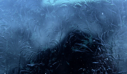 Texture of completely frozen glass stock photo for backgrounds or wallpapers
