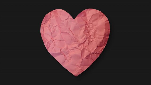 A stop motion style hand crafted love heart with alpha for easy drag and drop.
