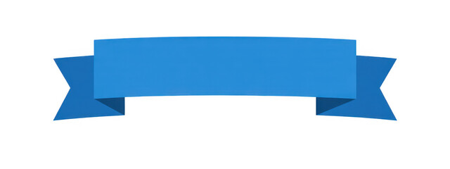 Blue ribbon banner digital isolated on a transparent background