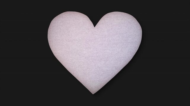 A stop motion style hand crafted love heart with alpha for easy drag and drop.
