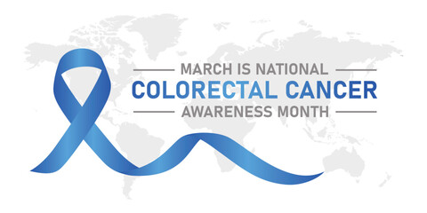 Vector illustration on the theme of Colorectal Cancer awareness month. It is a type of cancer that begins in the large intestine. The colon is the final part of the digestive tract 