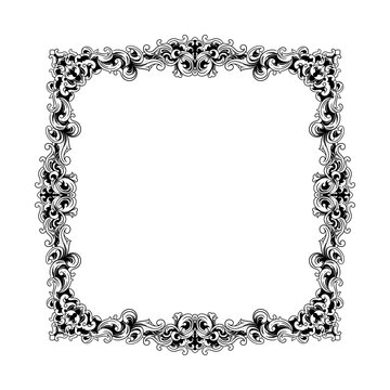 Luxury Ornamental Floral Frame with Elegant Design