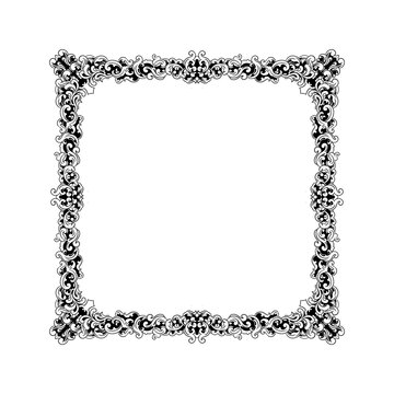 Luxury Ornamental Floral Frame with Elegant Design
