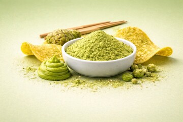 Matcha Powder and Snacks - Culinary Still Life