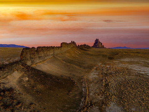 The iconic Shiprock of northern New Mexico
