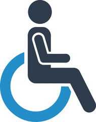 Wheelchair Accessibility Icon Vector Illustration