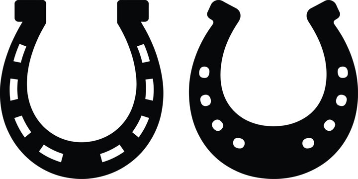 Horseshoe silhouettes with different nail patterns