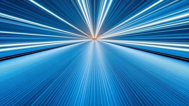 Golden light tunnel with parallel lines radiating to center