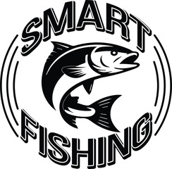 Smart fishing logo