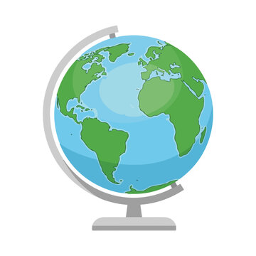 Educational globe Earth vector illustration