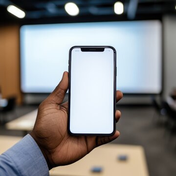 hand holding smartphone