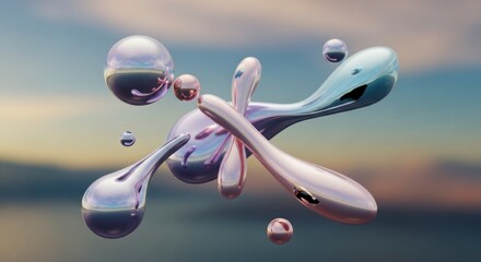 Water Drops on Surface Tension.