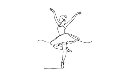 Ballet Dancer in Elegant Pirouette Position. © Shal_Kafa_Alfattah