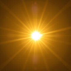 Obraz premium Abstract bright sunburst with warm orange and yellow rays.