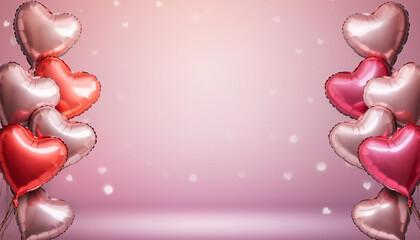 Romantic Floating Hearts &ndash; Soft Valentine Background Concepts