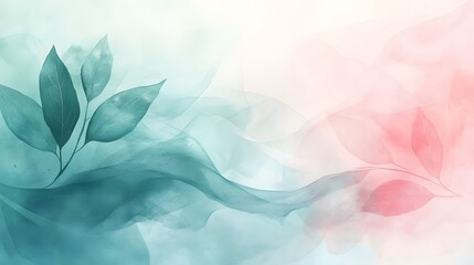 Sanfter Naturhintergrund mit abstrakten Bl&auml;ttern
