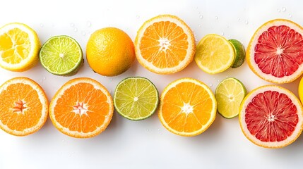 Frische Zitrusfr&uuml;chte als farbenfrohes Muster
