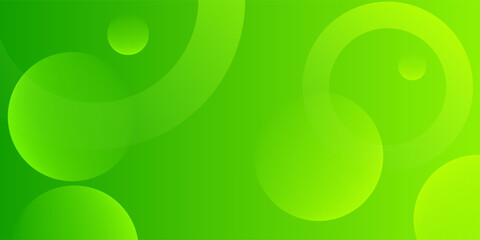 Abstract green background with circles. Dynamic shapes composition. Eps10 vector
