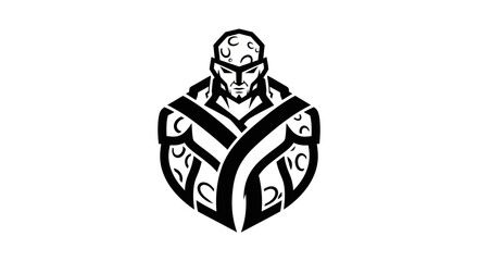 Abstract warrior illustration symbol
