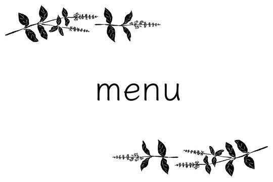 Simple Basil Menu Frame Design Vector