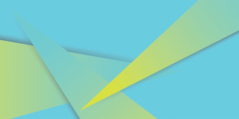 Bright blue and green gradient abstract background. Simple realistic paper cut design with light elements. design simple. modern background.