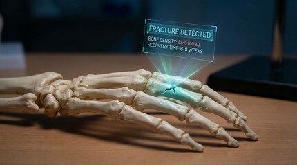 Bone fracture detection with futuristic holographic display