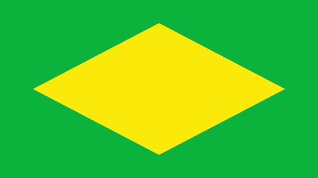 Brazil flag animation with sequential shape appearance