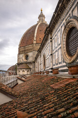 Fototapeta premium The exterior of the Florence Cathedral in Italy