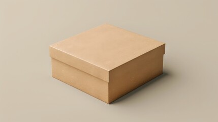 Isolated Packaging Box Mockup With Wide Copy Space