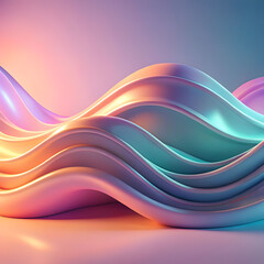 Abstract 3D gradient background with smooth flowing shapes, vibrant color transitions
