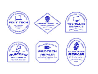 Logos of various tech repair services showcasing their offerings and establishing presence in the tech industry