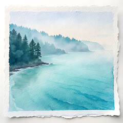 Abstract watercolor wash background on textured paper, soft flowing pigments, artistic brush effects, gentle gradients, creative handmade aesthetic backdrop.