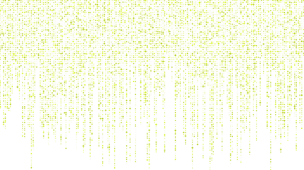 Yellow halftone dots pattern isolated on transparent background