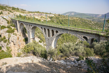Fototapeta premium Varda Bridge in Adana, Turkiye