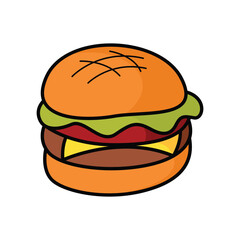 Burger logo design template