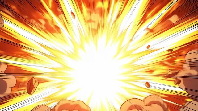 Explosive Anime Energy - A Dynamic Visual Spectacle of Light and Power.