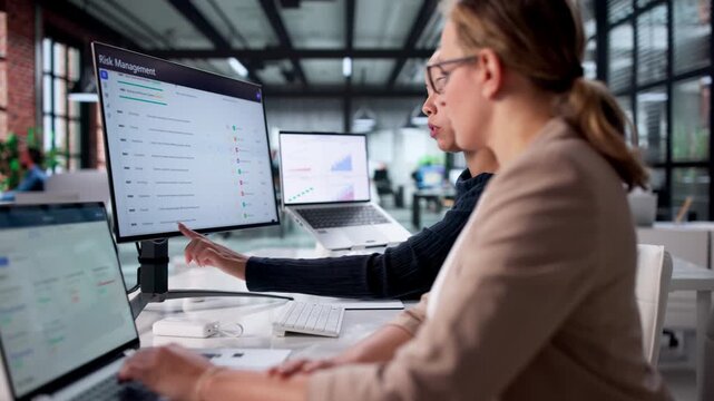 Female Analysts Using Corporate Risk Management Software