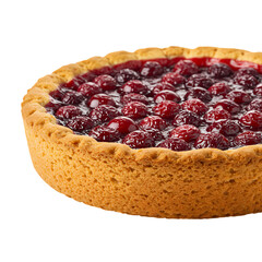 Close-up of a Fresh Cherry Fruit Pie Background Removal
