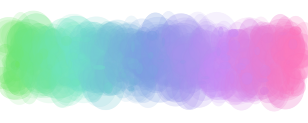 Rainbow colored cloud shape isolated on transparent background