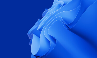 3D Dynamic Abstract Blue Shapes like windows 11 wallpaper
