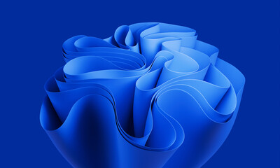 3D Dynamic Abstract Blue Shapes like windows 11 wallpaper