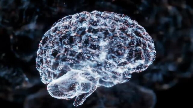 Stunning Digital Representation of the Human Brain in Glowing Detail.