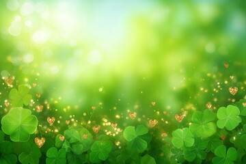 Magical Shamrock & Clover Background