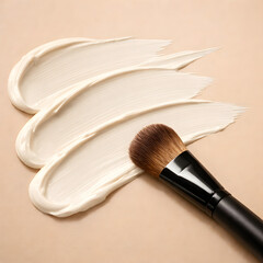 three strokes of cosmetic gel with a tiny brush