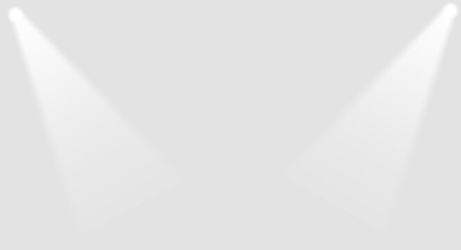 Stage illuminated by spotlights. Empty scene with spot of light on floor. realistic theater or club interior with beams of lamps, smoke and glowing particles