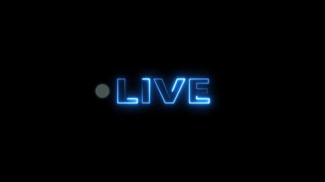 live button live streaming broadcast suitable for TV Shows, and social Live live streaming neon text Futuristic neon live button for streaming and broadcast live, news, online, animation, video, 