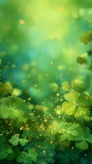 Magical Shamrock & Clover Background
