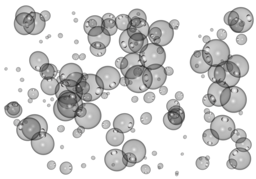 Molecular structure illustration isolated on transparent background - Powered by Adobe