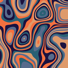 Abstract Background with Organic Topographic Shapes &ndash; Colorful Fluid Contour Design