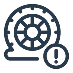 Flat Tire punctured wheel problem for roadside repair